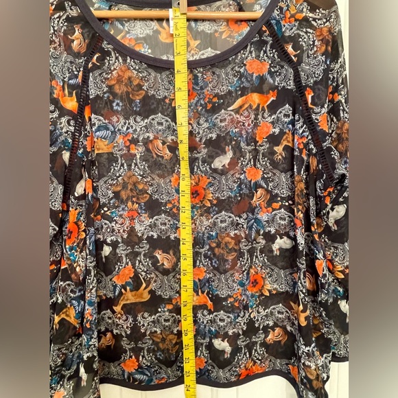 Bongo XL sheer woodland animals fox deer rabbit squirrel chipmunk twee quirky - Picture 7 of 11